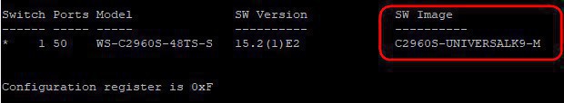 Show version before you upgrade the IOS version in Cisco switch C2960S