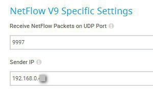 NetFlow V9 specific settings