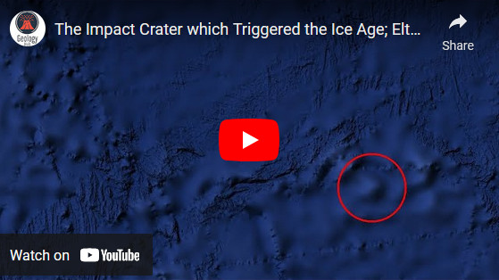 Impact crater in South Pacific