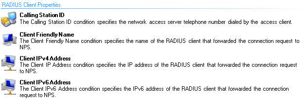 RADIUS Client properties