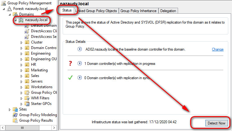 Group Policy Management for Lab Setup for Microsoft Exam 70-412