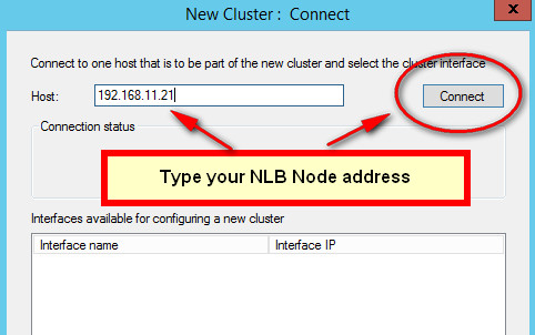 NLB node address for Lab Setup for Microsoft Exam 70-412