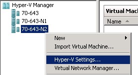 Hyper-V settings
