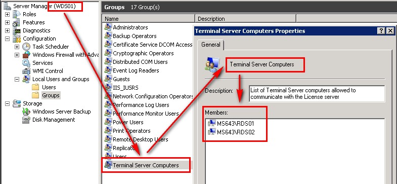 Terminal Server properties