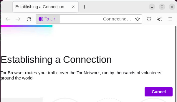 Tor Browser Establishing a Connection