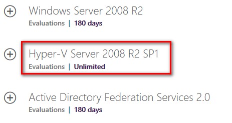 Hyper-V Server 2008 SP2