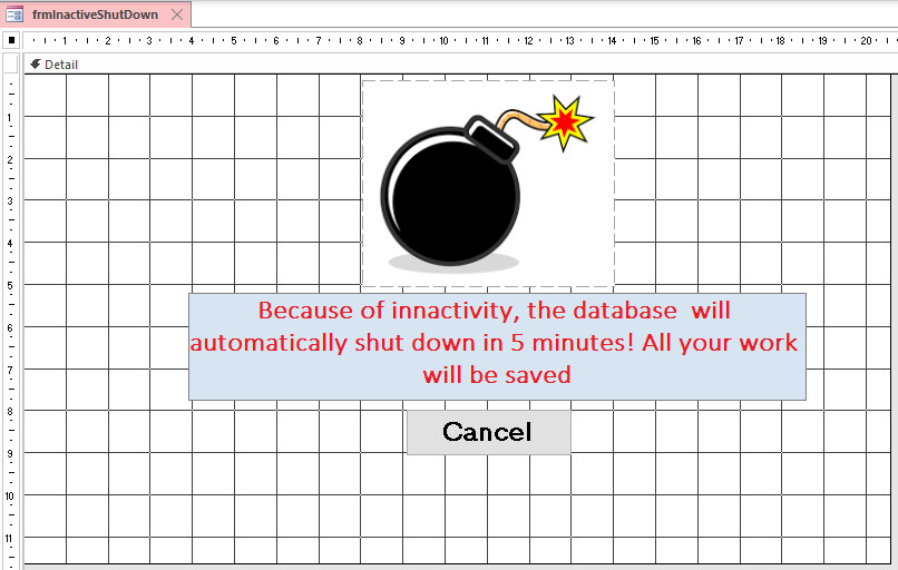Because of inactivity the database will automatically shutdonw