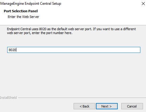 Endpoint Central website port