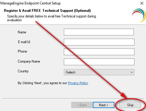 Endpoint skip registration