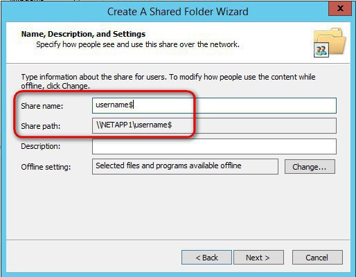 Follow the Create a Share Folder Wizard