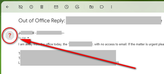 email message not authenticated in how to configure DMARC record in your Google Workspace Domain