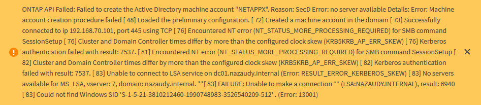 QNAP API Failed