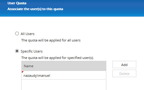 User quota