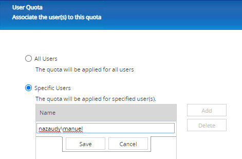 User quota