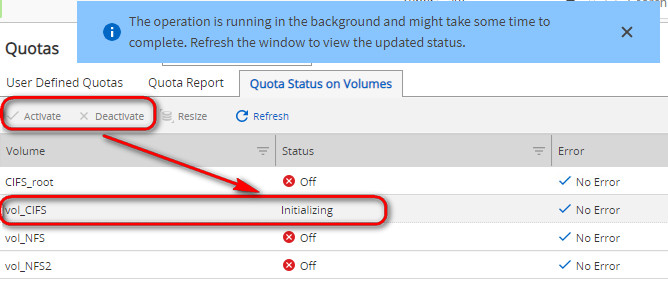 Define quota limits in Install onCommand Unified Manager 9.5 P1 for NetApp and qtree configuration
