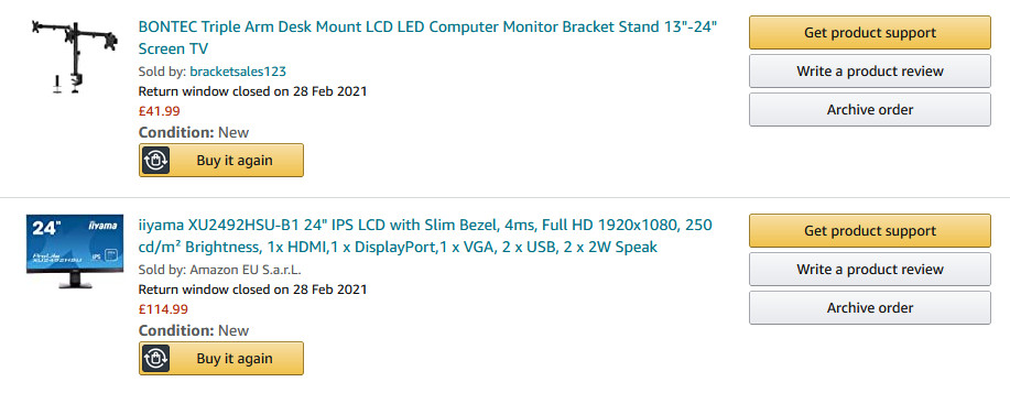 3 iiyama monitors plus monitor stand