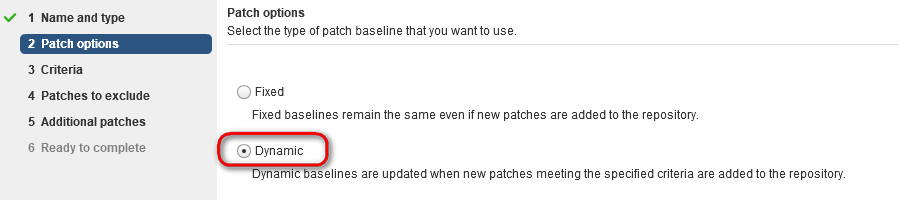 Dynamic patch options