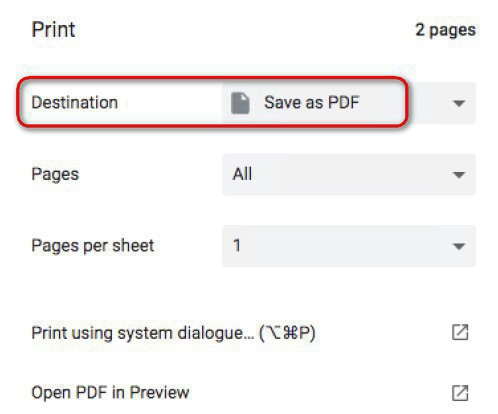 Print signed document to PDF