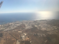 View of Arrecife from landing approach