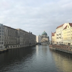 The Spree River with the Berlin Cathedral at the end