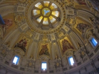 A white dove coronate the dome at Berlin Cathedral