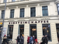 Einstein was a genius, best coffee shops in Berlin, so good I didn't mind paying 50 cents to use the toilets inside