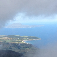 the views were great at the top, but didn't get lucky with the clouds, at the far distance Clare island