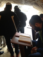 Given the heavy rain, we took refuge on a cave when the People of the Book was praying