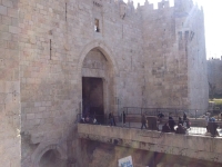 Damascus Gate, nearby here is where the Crusades entered the city in 1099, killing all living things in their path