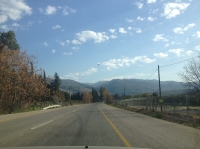 Simon and I driving towards the Heights of Golan, on our final adventure