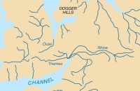 Rich river systems may have attracted a substantial human population to Doggerland